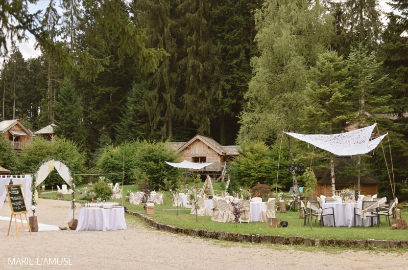 Mariage, Cérémonie, Réception aux Lodges de Babylone, Larringes Haute Savoie 2020, Photographe Marie l'Amuse