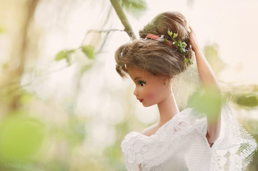 Mariage, Portrait, Portrait de poupée Barbie qui se recoiffe, Haute Savoie 2020, Photographe Marie l'Amuse